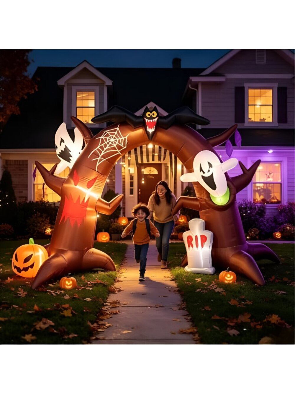 9FT Gaint Halloween Inflatable Outdoor Decorations Halloween Gateway Arch